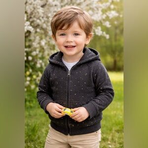 Starry Black Kids Hoodie